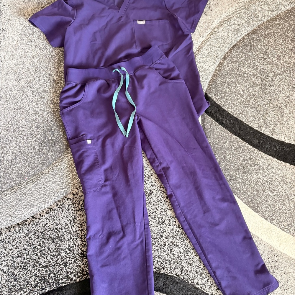 Purple Women's Scrub Set
